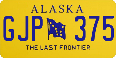 AK license plate GJP375