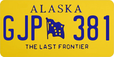 AK license plate GJP381