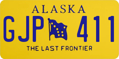 AK license plate GJP411