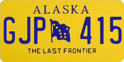 AK license plate GJP415