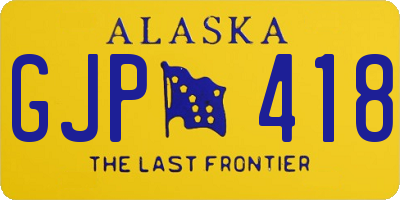 AK license plate GJP418