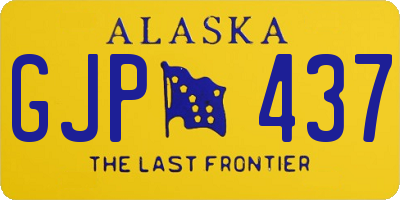 AK license plate GJP437