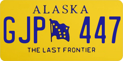 AK license plate GJP447