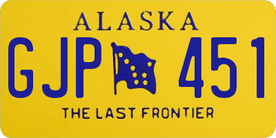 AK license plate GJP451