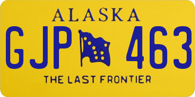 AK license plate GJP463