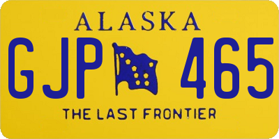 AK license plate GJP465