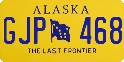 AK license plate GJP468