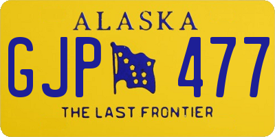AK license plate GJP477