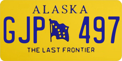 AK license plate GJP497