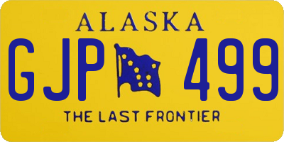 AK license plate GJP499