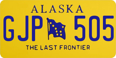 AK license plate GJP505