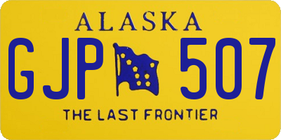 AK license plate GJP507