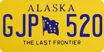 AK license plate GJP520
