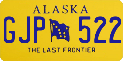 AK license plate GJP522