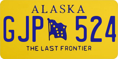 AK license plate GJP524