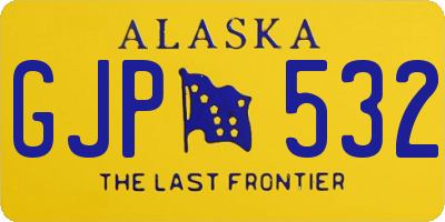AK license plate GJP532