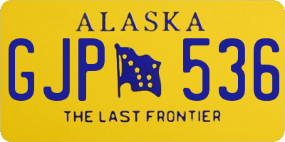 AK license plate GJP536