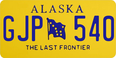 AK license plate GJP540