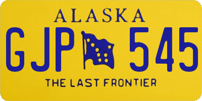 AK license plate GJP545