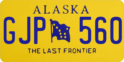 AK license plate GJP560
