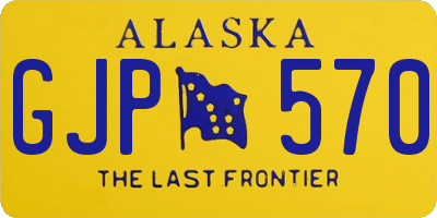 AK license plate GJP570