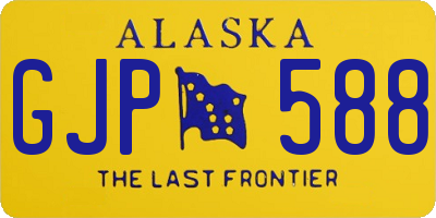 AK license plate GJP588