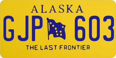 AK license plate GJP603