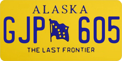 AK license plate GJP605