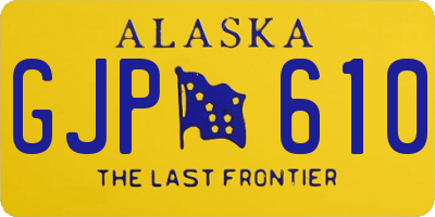AK license plate GJP610