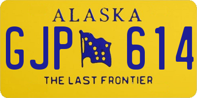 AK license plate GJP614