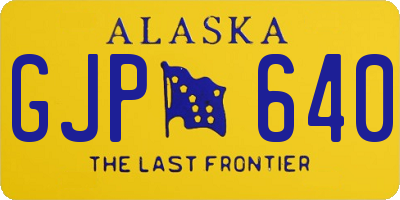 AK license plate GJP640