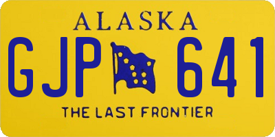 AK license plate GJP641