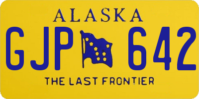 AK license plate GJP642