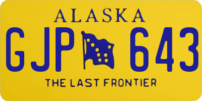 AK license plate GJP643