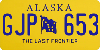 AK license plate GJP653