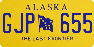 AK license plate GJP655