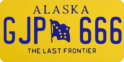 AK license plate GJP666