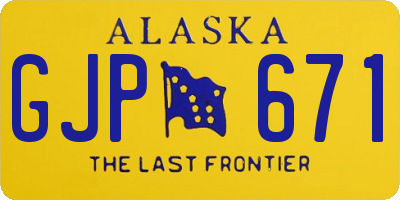 AK license plate GJP671