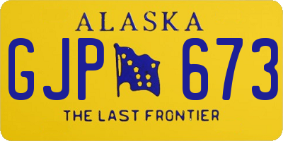 AK license plate GJP673