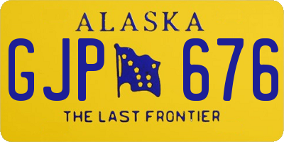 AK license plate GJP676
