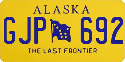 AK license plate GJP692
