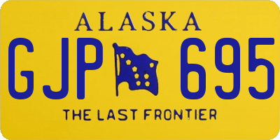 AK license plate GJP695