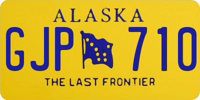 AK license plate GJP710