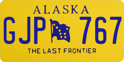 AK license plate GJP767