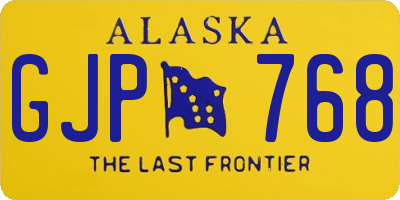 AK license plate GJP768