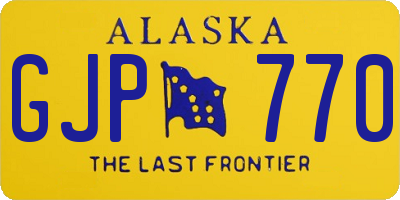 AK license plate GJP770