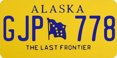 AK license plate GJP778