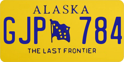 AK license plate GJP784