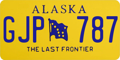 AK license plate GJP787
