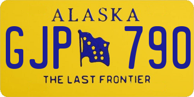 AK license plate GJP790